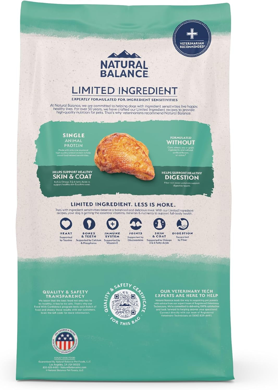 Limited Ingredient Adult Grain Free-Dry Dog Food, Chicken & Sweet Potato Recipe, 12 Pound (Pack of 1)