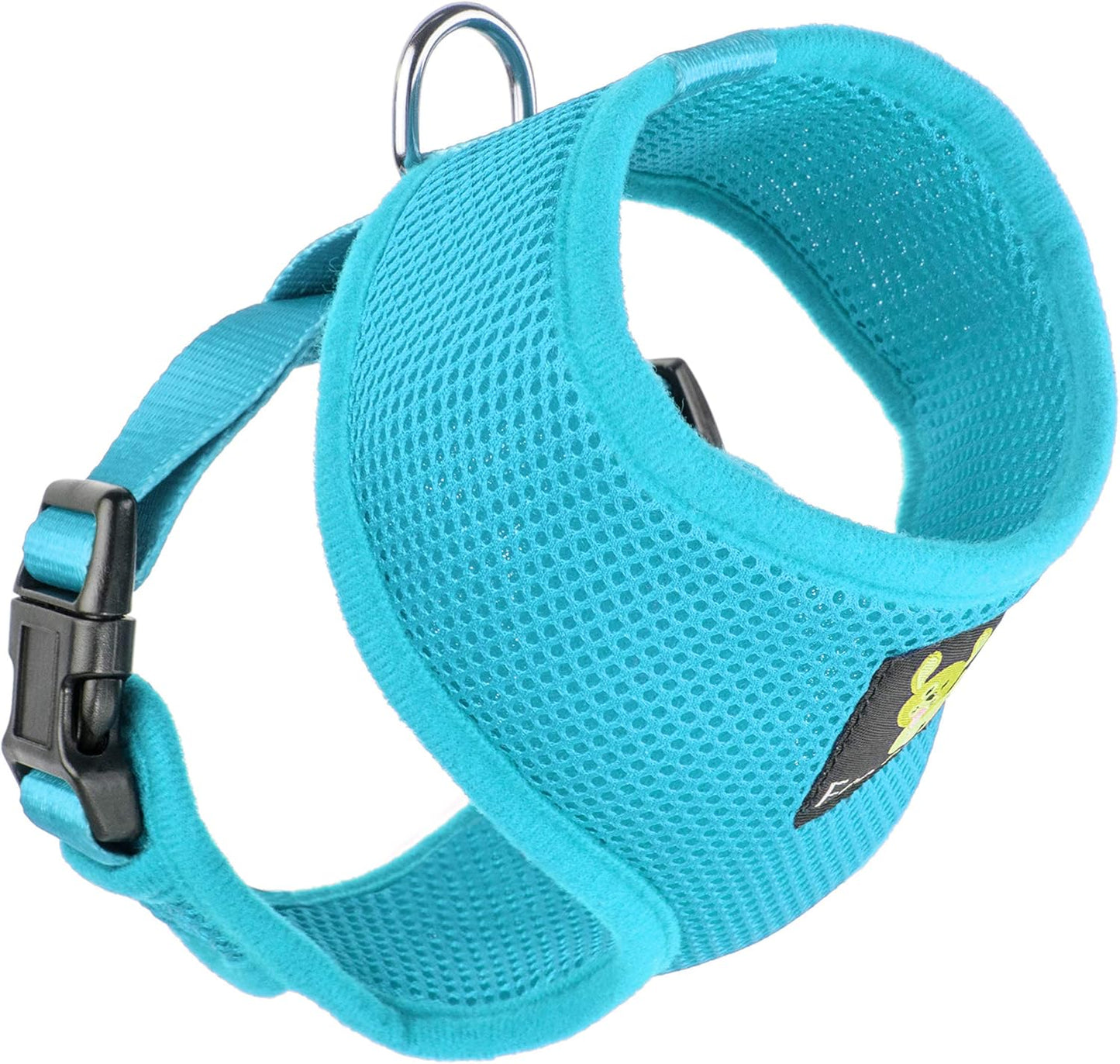 Dog Harness - Eco-Friendly Max Comfort Harnesses - Luxurious Soft Mesh Halter - over the Head Harness Vest- No Pull and No Choke for Puppy, Toy Breeds & Small Dogs (Medium, Blue)
