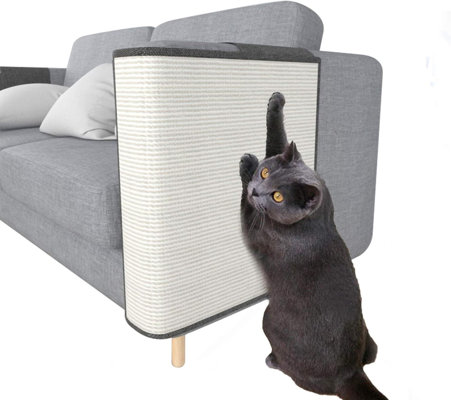 Cat Scratcher Couch- Natural Sisal Furniture Protection from Cats - Corner Cat Scratcher for Couch,Chair,Sofa - Easy Installation