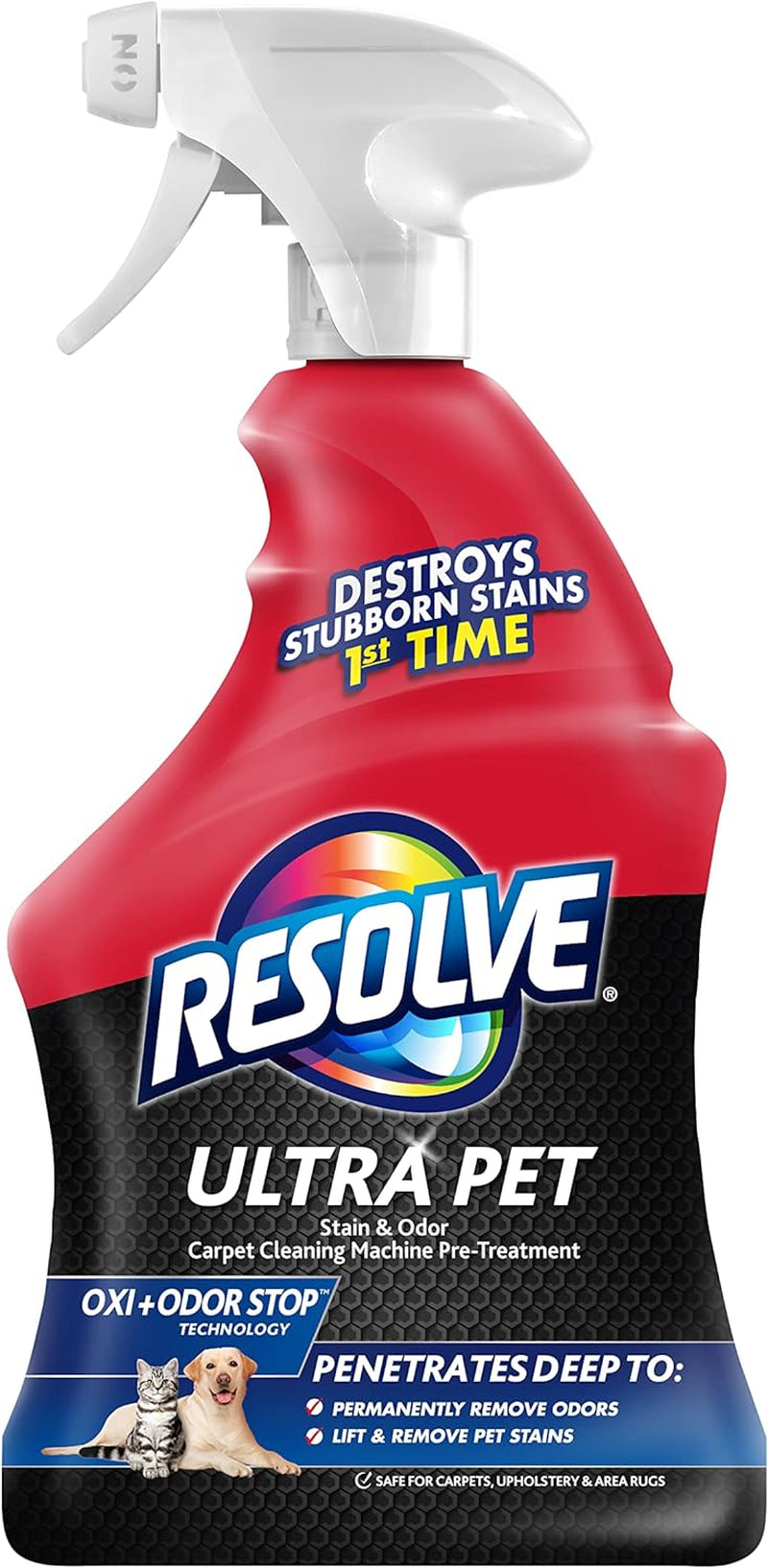 Ultra Pet Odor and Stain Remover Spray – Carpet Cleaner for Cat and Dog Urine and Poop, 32Oz