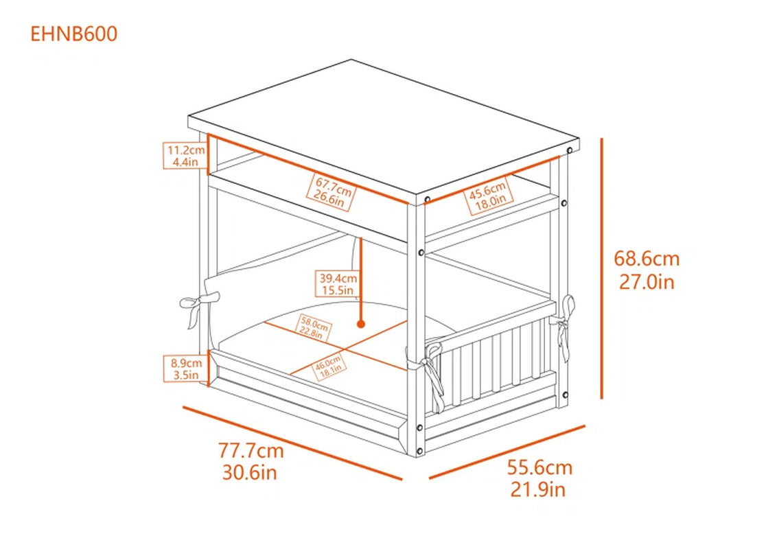 New Age Pet® ECOFLEX® Sherie Dog Bed Nightstand-