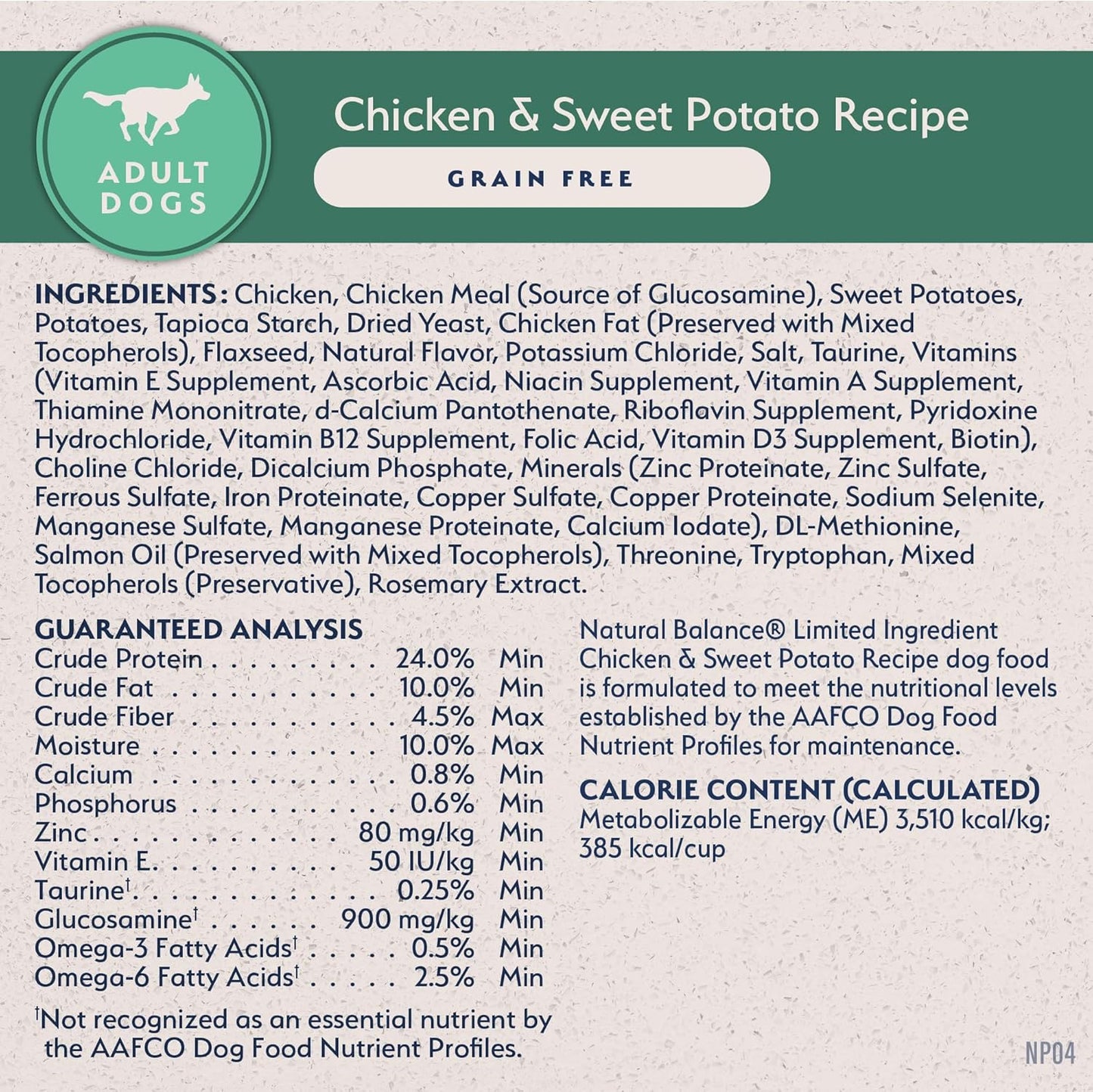 Limited Ingredient Adult Grain Free-Dry Dog Food, Chicken & Sweet Potato Recipe, 12 Pound (Pack of 1)