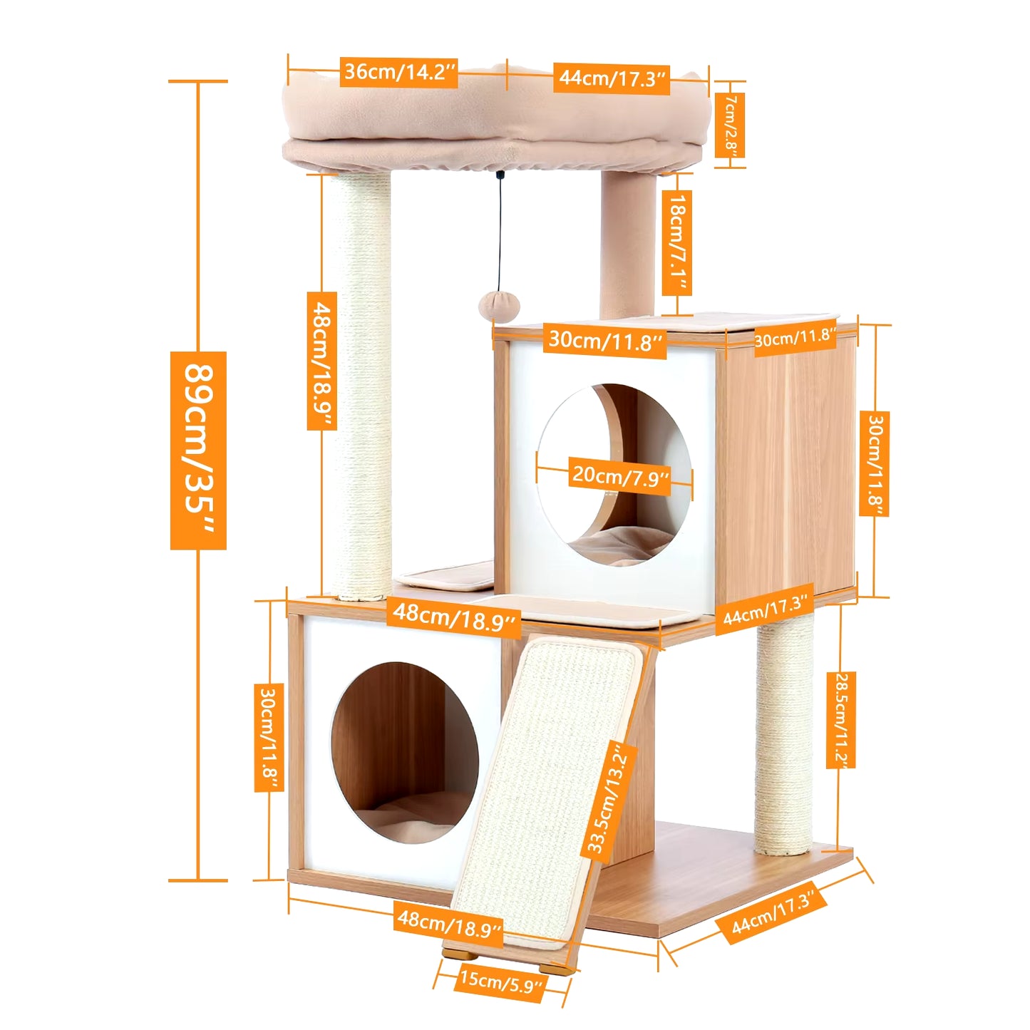Domestic Delivery Cat Tree Condo House Scratcher Funny Scratching Post Climbing Tree Toy for Cats Kitten Activity Pet House Nest