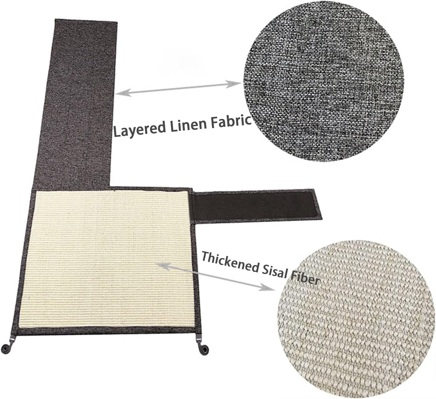 Cat Scratcher Couch- Natural Sisal Furniture Protection from Cats - Corner Cat Scratcher for Couch,Chair,Sofa - Easy Installation