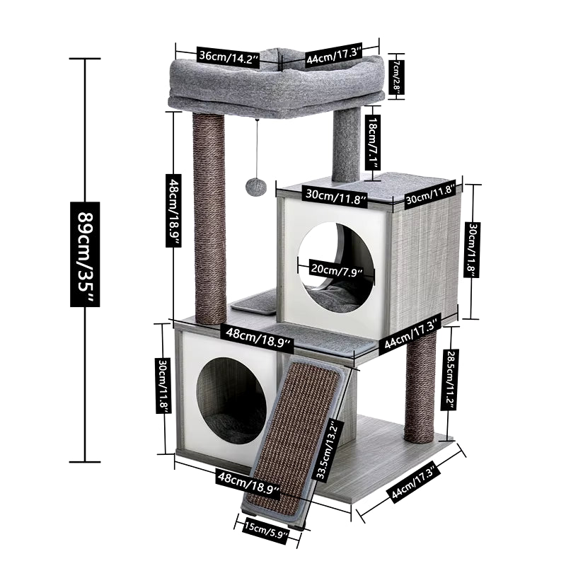 Domestic Delivery Cat Tree Condo House Scratcher Funny Scratching Post Climbing Tree Toy for Cats Kitten Activity Pet House Nest