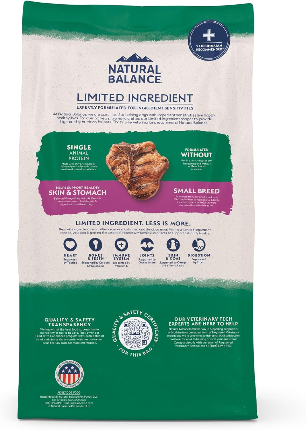 Limited Ingredient Small-Breed Adult Dry Dog Food with Healthy Grains, Lamb & Brown Rice Recipe, 4 Pound (Pack of 1)