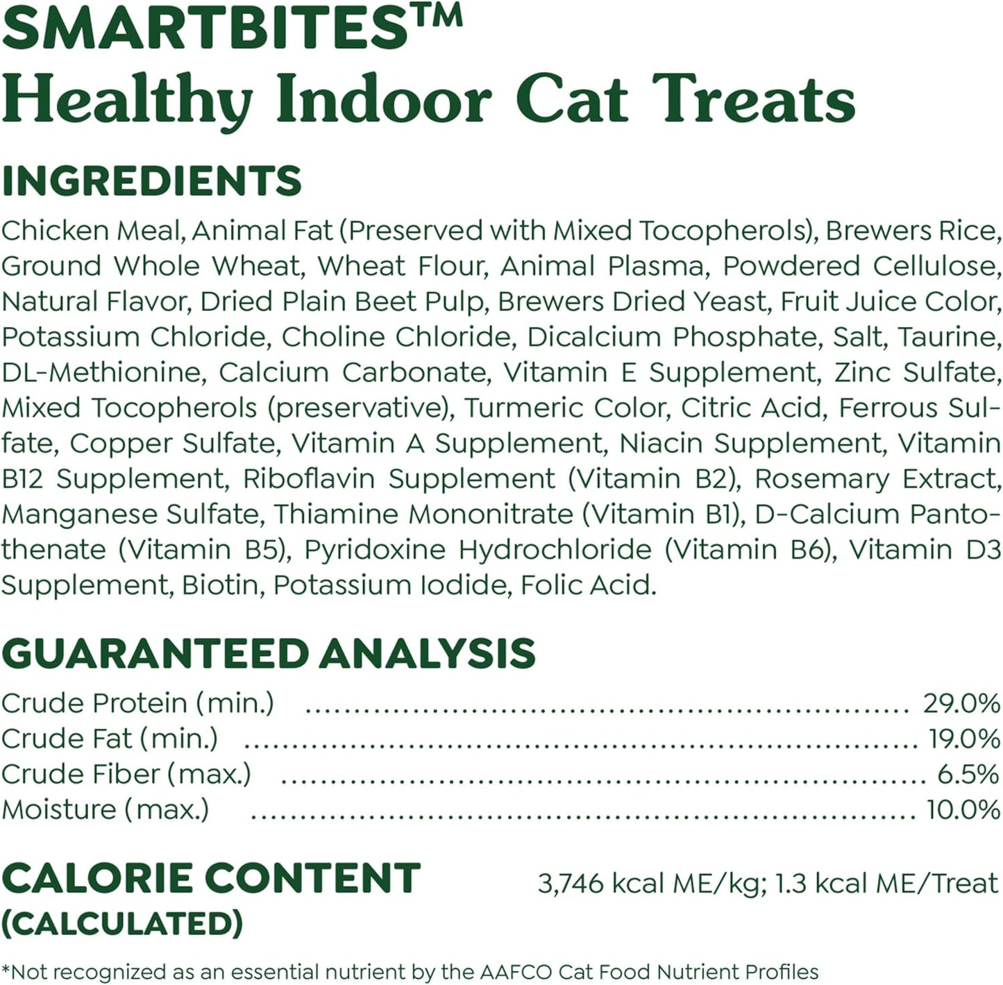 Feline Smartbites Hairball Control for Cats Chicken Flavor 16Oz