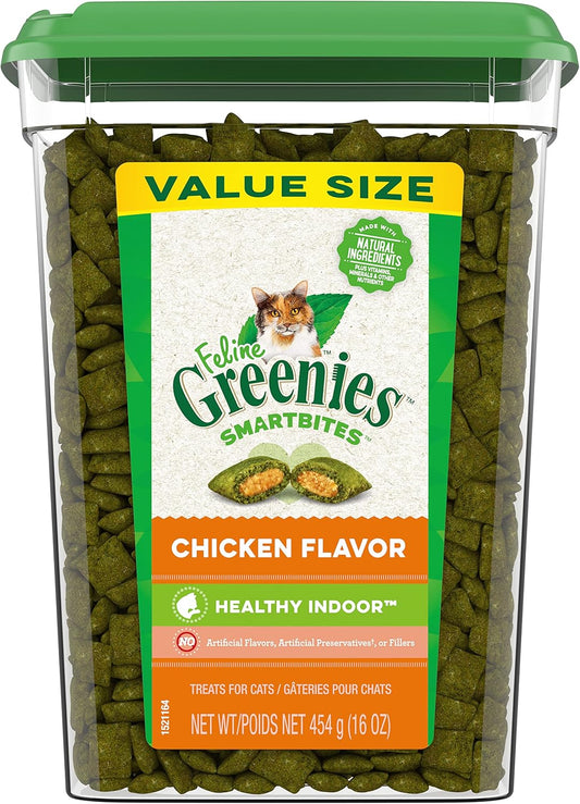 Feline Smartbites Hairball Control for Cats Chicken Flavor 16Oz