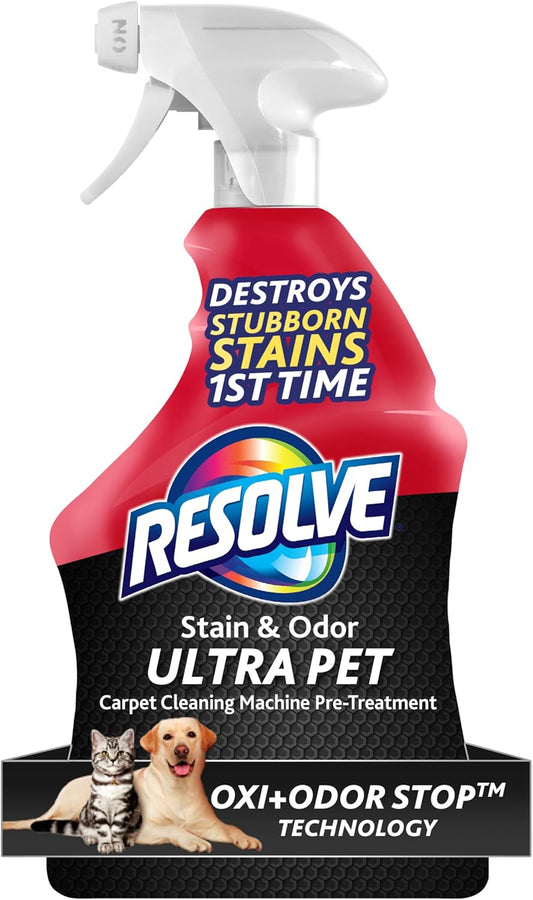 Ultra Pet Odor and Stain Remover Spray – Carpet Cleaner for Cat and Dog Urine and Poop, 32Oz